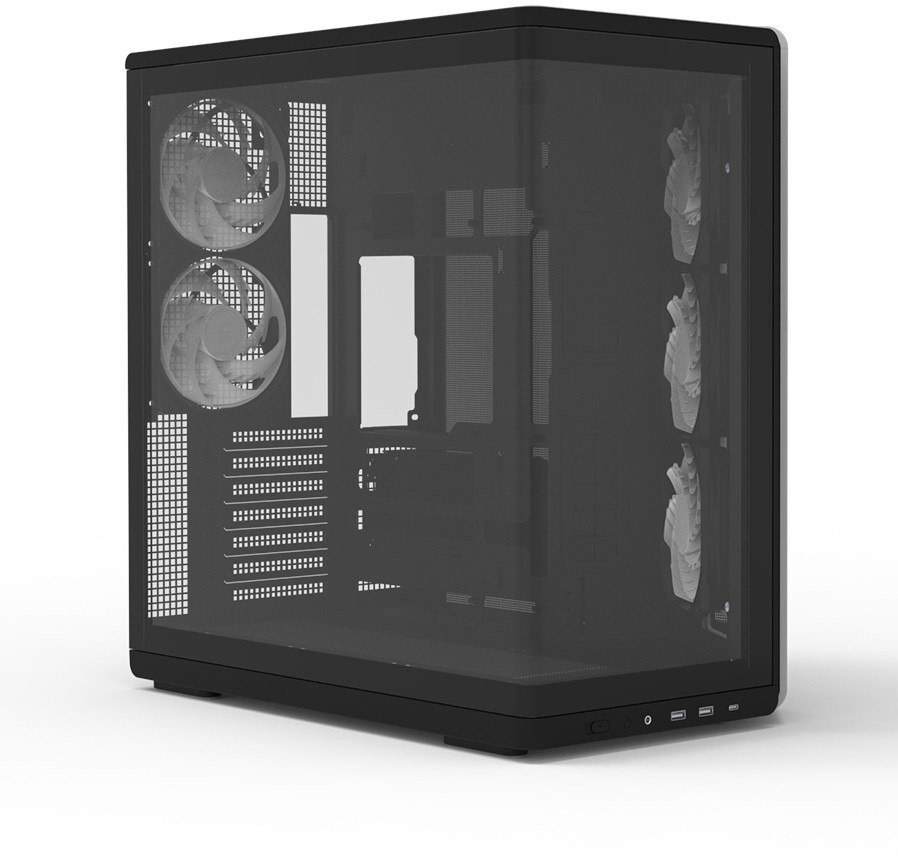 Korpus kompjuteri Zalman P60, ATX, xham i kalitur, i zi