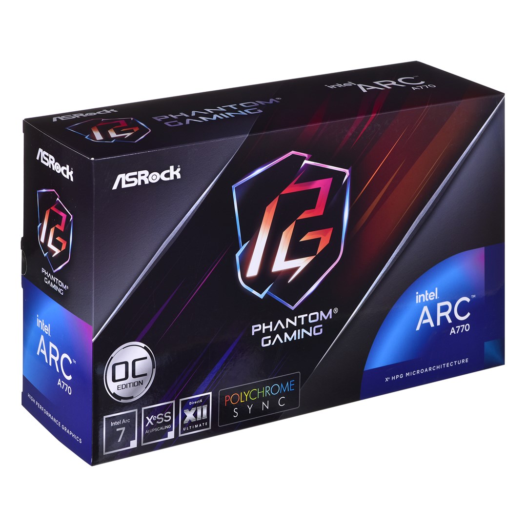 Kartelë grafike Asrock Arc A770 Phantom Gaming OC, 16GB GDDR6, e zezë