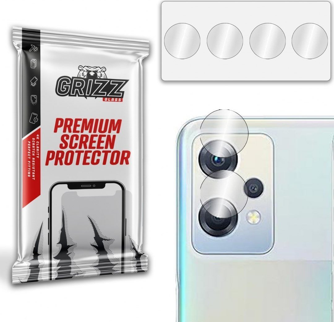 Xham mbrojtës kamere GrizzGlass për Oppo K10x, set 2 copë, transparent