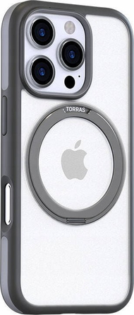 Mbulesë telefoni Torras Ostand R Fusion për iPhone 16 Pro Max, mbrojtëse, gri