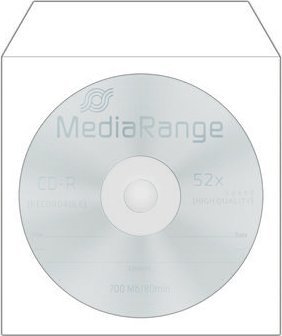 Kutia mbrojtëse për disk optik MediaRange BOX162, 1 disk, e bardhë