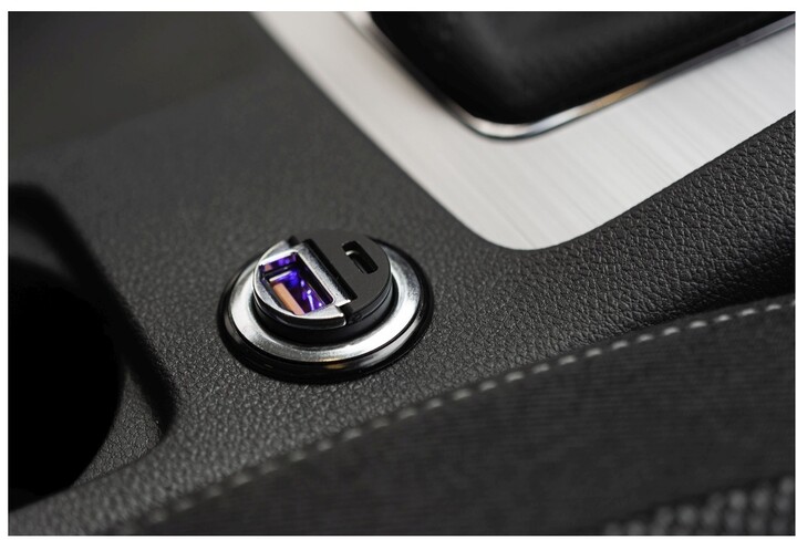 Karikues për veturë FIXED, USB-C, USB-A, PD & QC, 30W, i zi