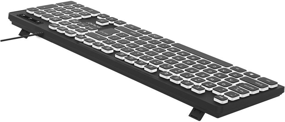Tastierë SAVIO KB-04, me kabllo USB, ndriçim LED, e zezë