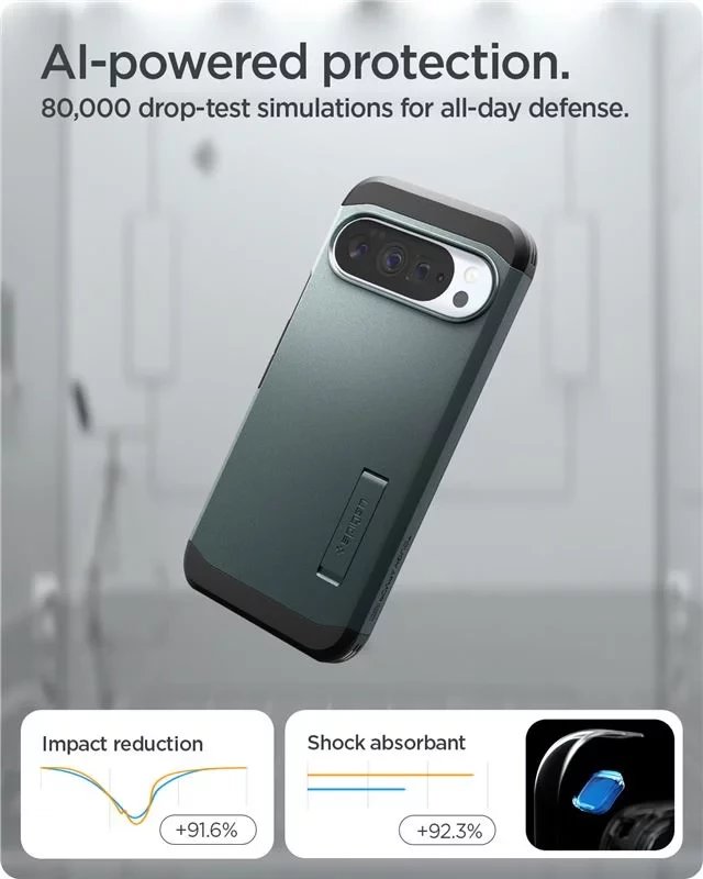 [OUTLET] Mbulesë telefoni Spigen Tough Armor MagSafe, për Google Pixel 10 Pro XL, jeshile