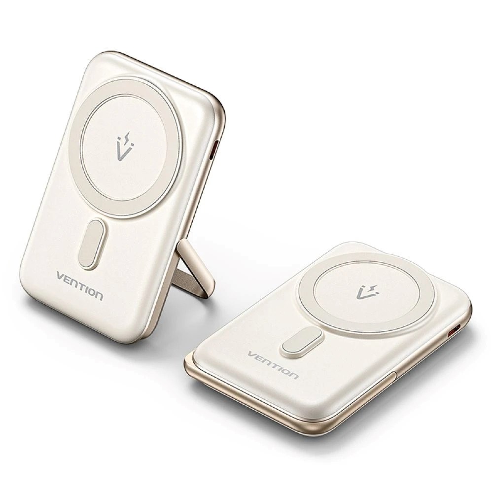 Karikues portativ Vention Magnetic Wireless, 10000mAh, 20W USB C, i bardhë
