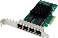 Kartë rrjeti Digitus DN-10114, 4 porta Gigabit, PCIe, e zezë