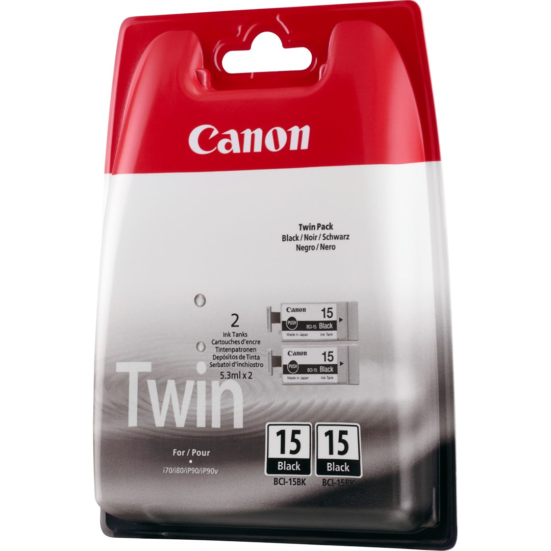 Мастило за печатач Canon BCI-15bk, TwinPack, црно