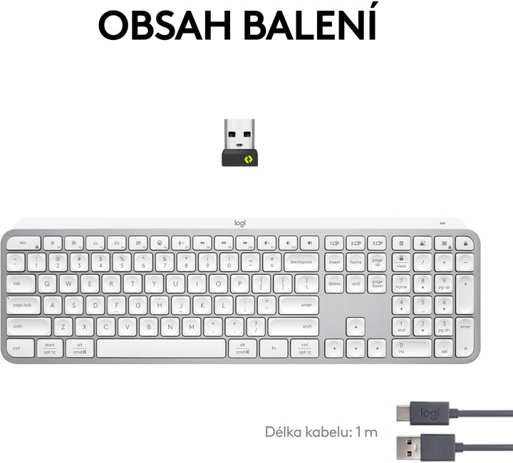 Tastierë Logitech MX Keys S, e bardhë