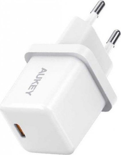 Karikues USB C Aukey PA F5, 20W PD, 1x USB C, i bardhë