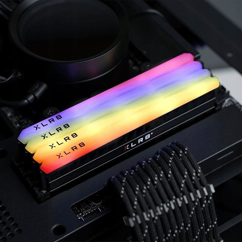 Memorie PNY XLR8 Gaming REV RGB, DDR4, 16 GB, 3200 MHz, CL16, MD16GD4320016VRGB-SI