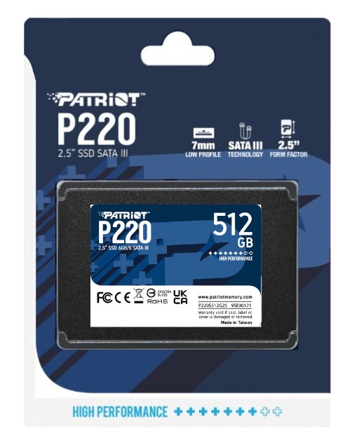 Disk SSD Patriot Memory P220, 512GB, 2.5" SATA III