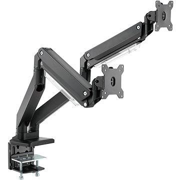 Mbajtëse monitori AlzaErgo D50B Heavy Duty, krahë të dyfishtë, montim në tavolinë, e zezë