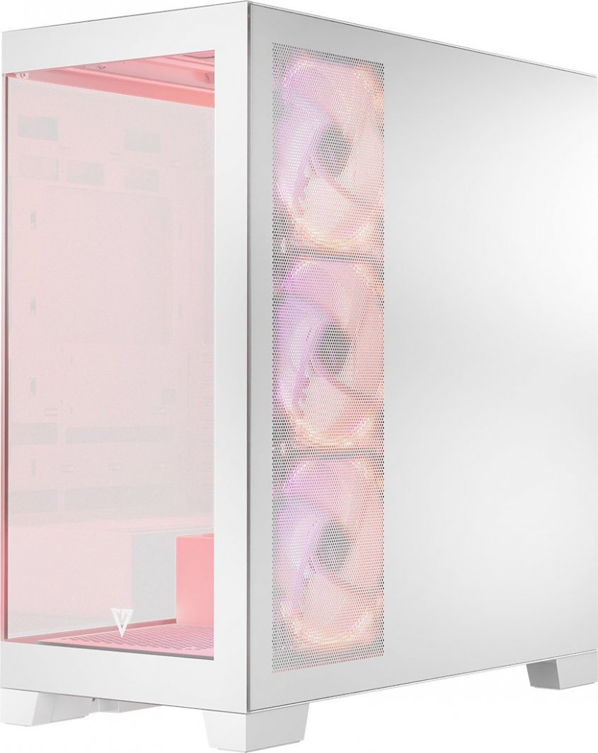 Kasë Modecom Volcano Space Apex ARGB, e bardhë, Midi Tower