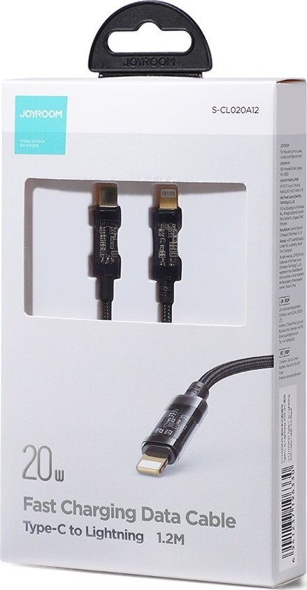 Kabllo Joyroom JYR428 USB C në Lightning, 2 m, 20W PD, e zezë