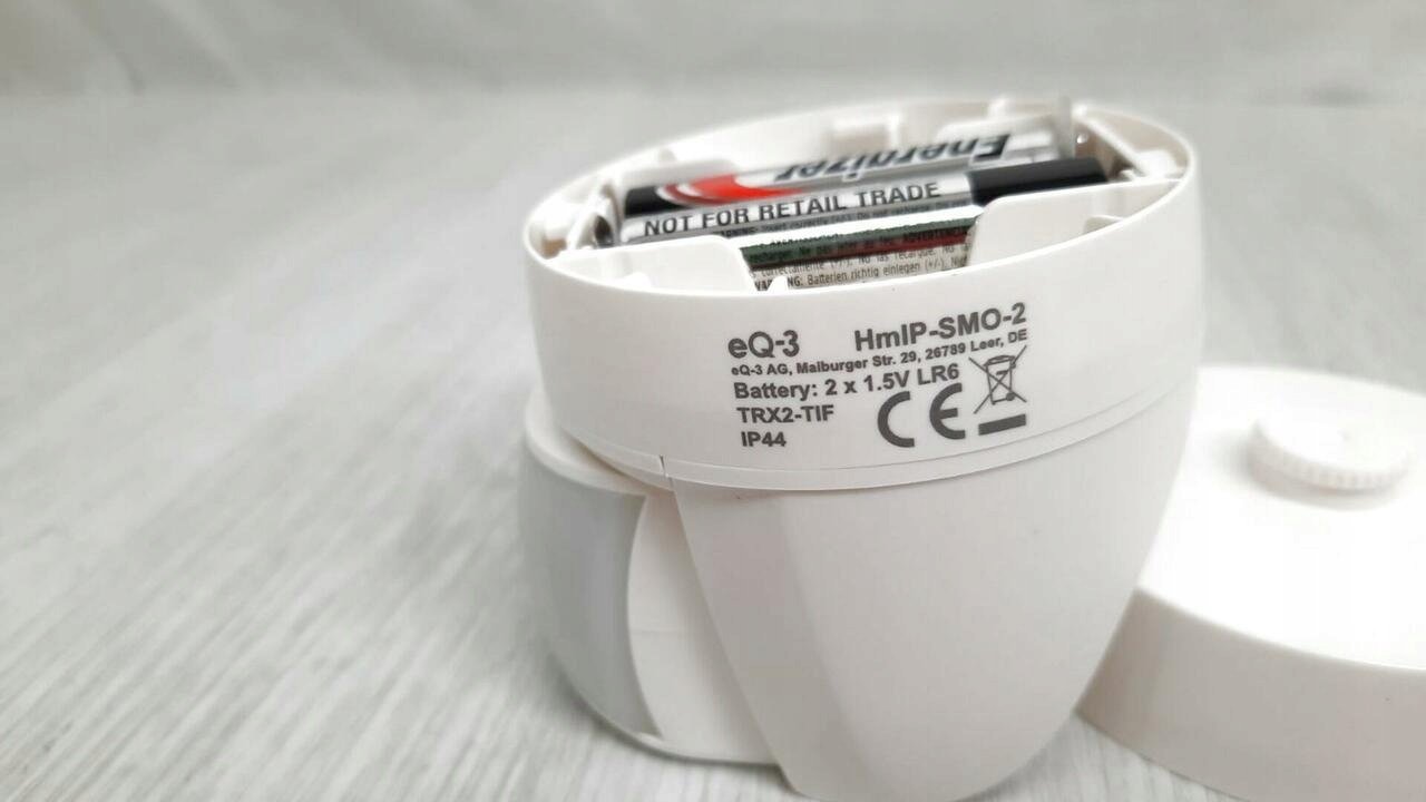 Detektor lëvizjeje i jashtëm Homematic IP HmIP-SMO-2, sensor PIR, sensor drite, i bardhë