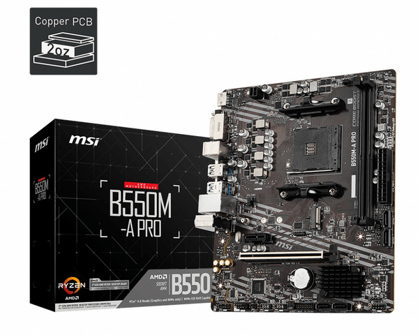 Pllakë amë MSI B550M-A PRO AMD B550 Socket AM4 micro ATX