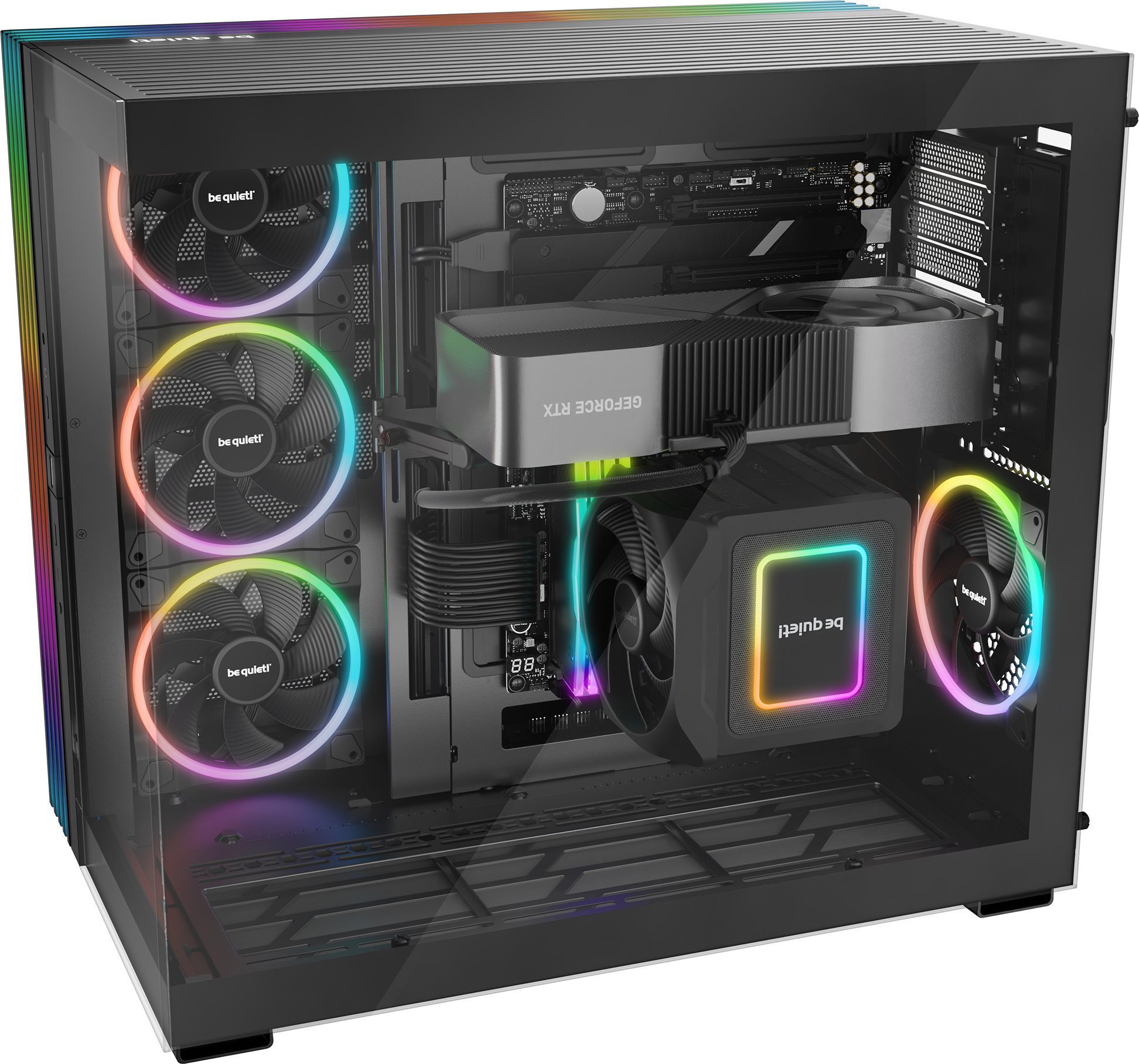 Kasa PC Be Quiet! Light Base 900 DX, Full Tower, ARGB, e zezë