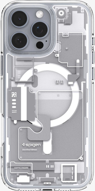 Mbulesë telefoni Spigen Ultra Hybrid MagSafe Zero One për iPhone 16 Pro Max, transparente, e bardhë