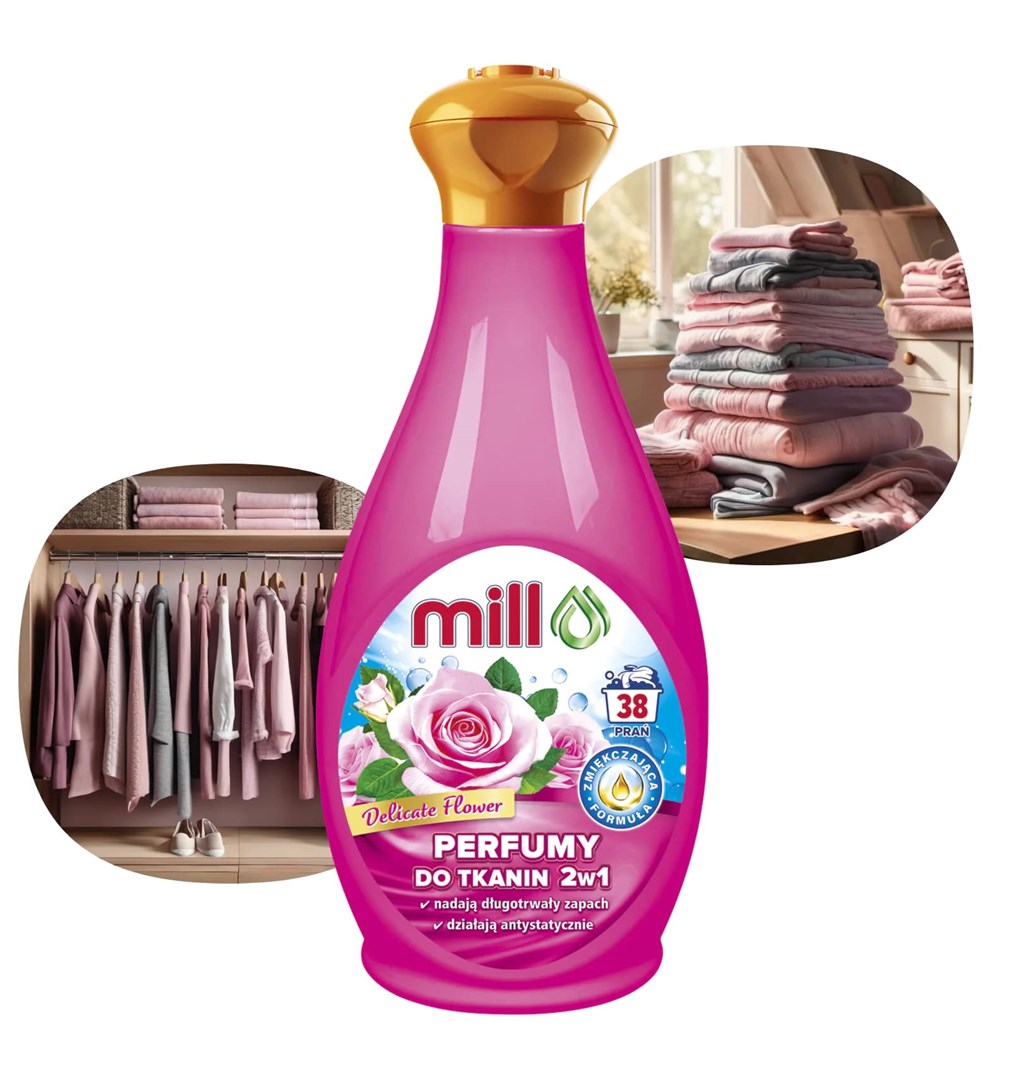 Parfum rrobash Mill Delicate Flower 2in1, 760ml, 38 larje, rozë
