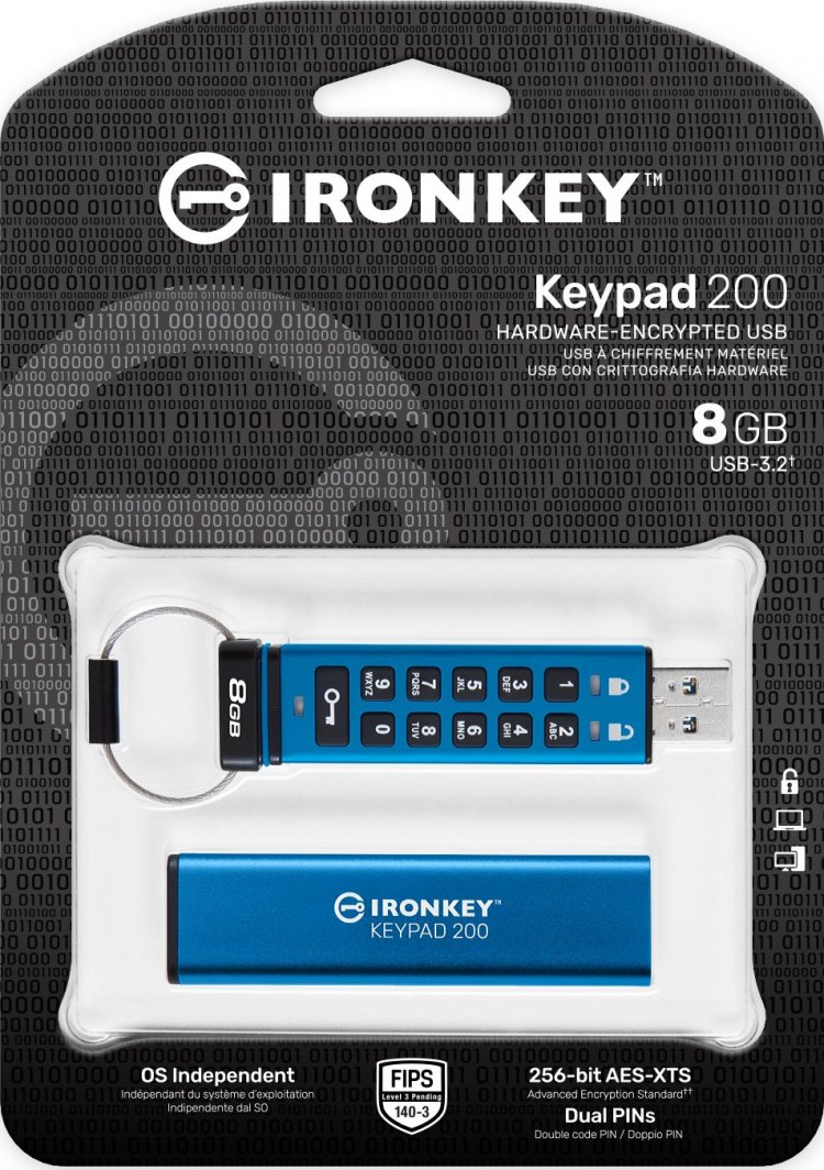 USB Kingston IronKey Keypad 200, 8GB
