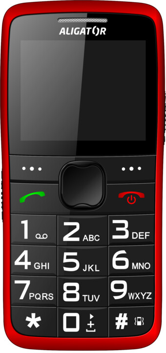 Celular Aligator A675, 2.2", i zi / kuq