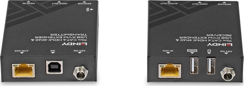 KVM extender Lindy 70m Cat.6, HDMI 4K60, USB dhe audio