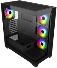 Kuti kompjuterike FSP M340, mid tower, xham tempered, 4x 120mm ARGB, e zezë