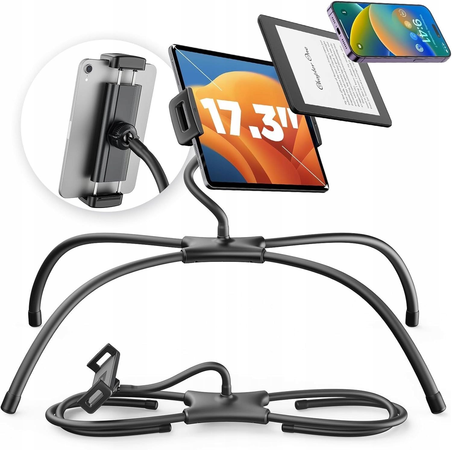 Stativ fleksibël SAIJI Q2T, tripod për telefon dhe tablet, i zi