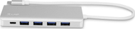 USB hub LMP LMP-USBC-UHUB, 3x USB-C, 4x USB-A 3.0, argjend