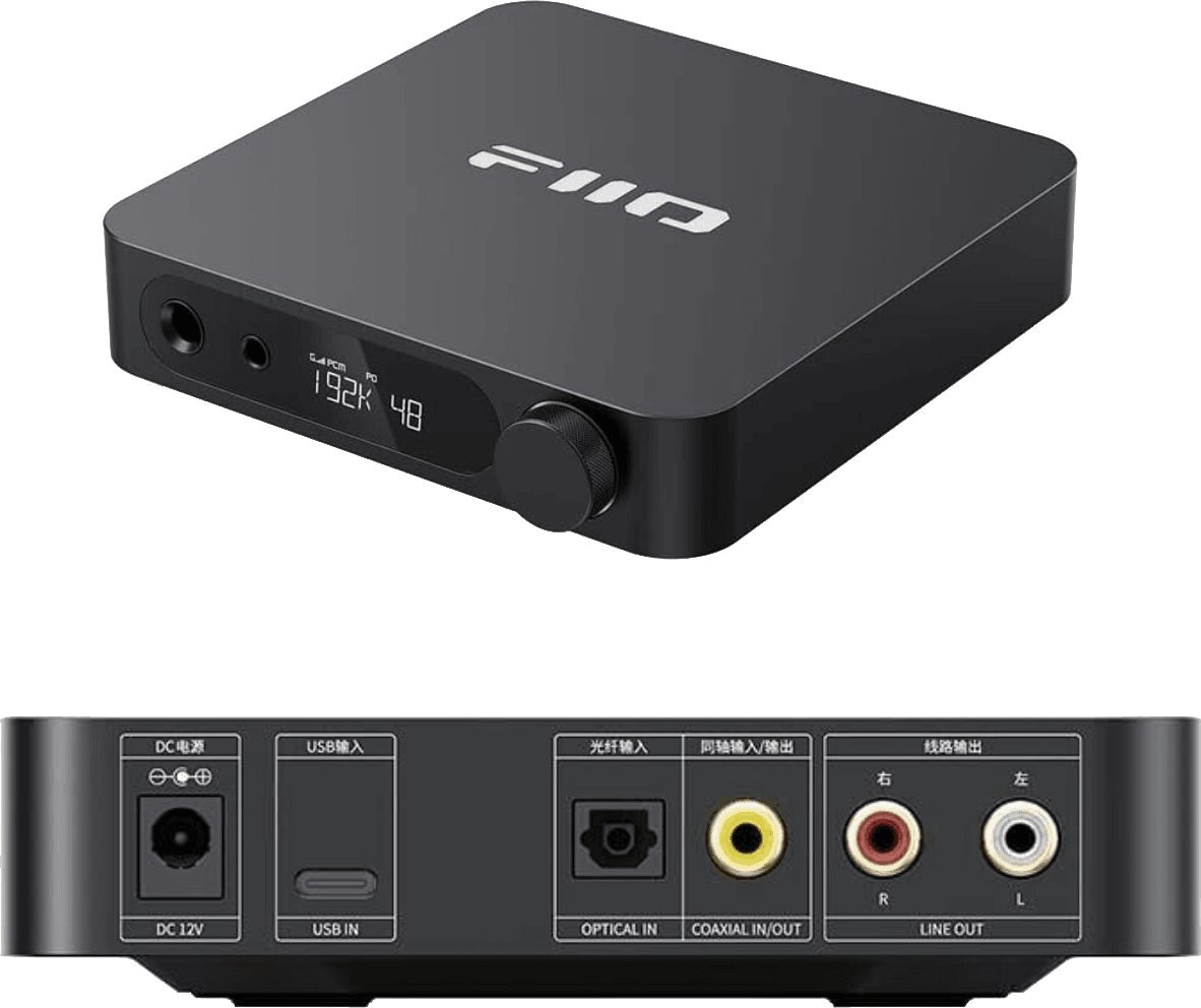 DAC desktop për kufje FiiO Slim, USB, 3 nivele fitimi, i zi