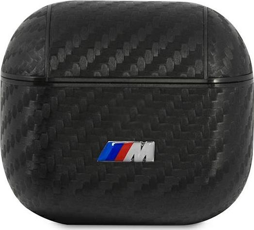 Mbrojtëse me dizajn BMW Pu Carbon M Collection për AirPods 3, e zezë
