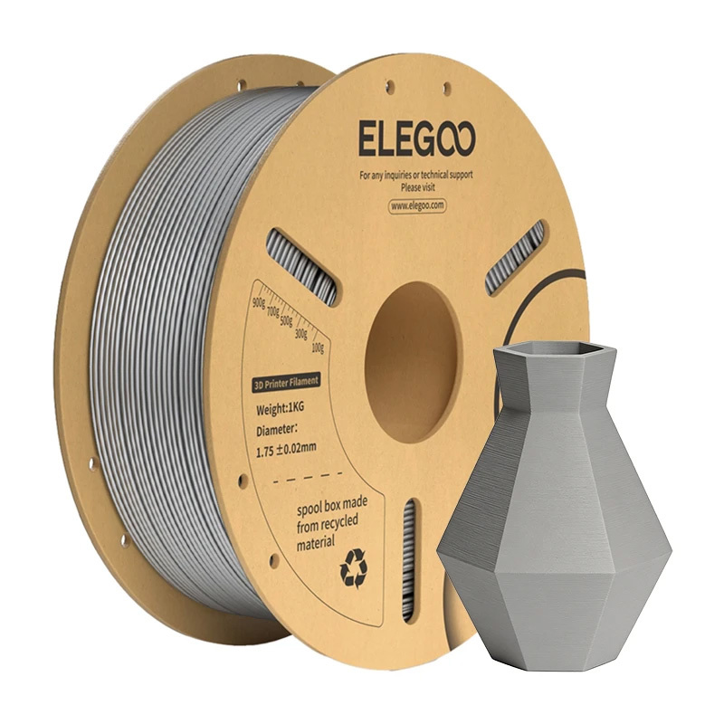 Filament 3D Elegoo PLA+ Star Gray, 1.75mm, 1kg, gri
