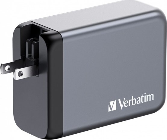 Karikues GaN Verbatim GNC-240, 240W, 3x USB-C 1x USB-A QC 3.0, i bardhë