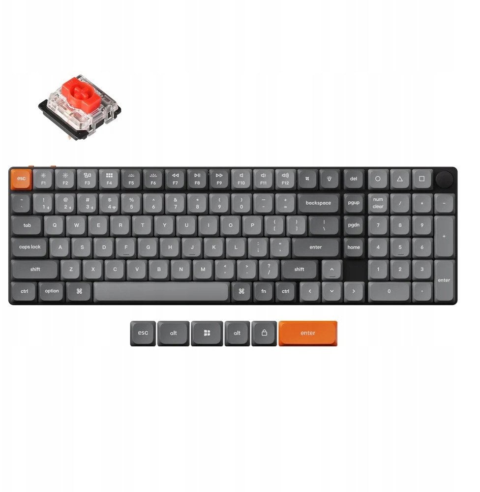 Tastierë mekanike Keychron K17 Max QMK, wireless, RGB LED, e zezë