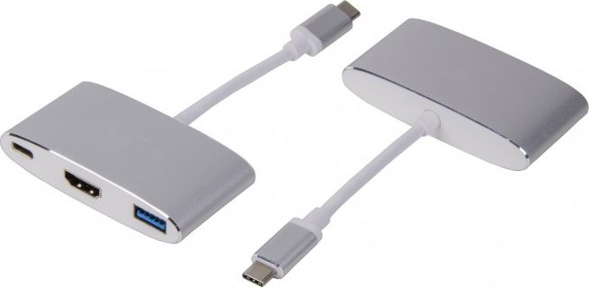 Adapter USB C LMP USBC HDMI 4K, HDMI 4K, USB 3.0, gri