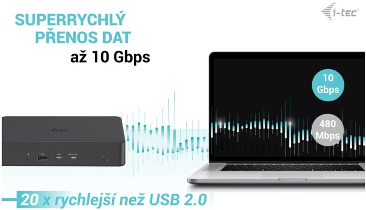 Docking Station i-tec USB 3.0/USB-C/Thunderbolt 3, 2x 4K Display, PD 100W