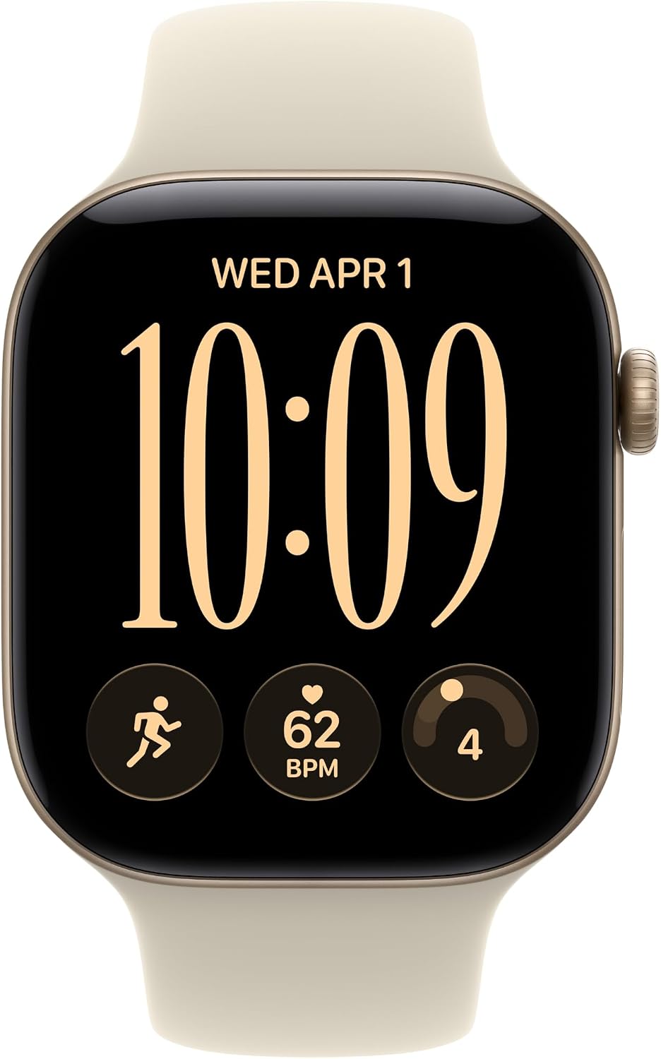 Apple Watch S12 GPS 46mm Light Gold Aluminium Case with Sand Sport Band, M/L