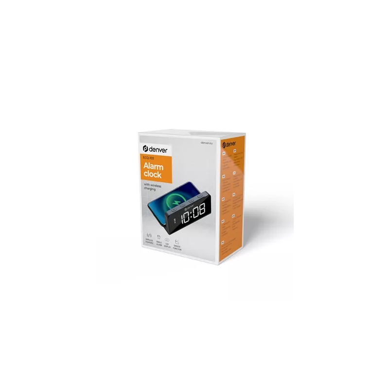 Denver Wireless Charge Alarm Clock ECQ-103MK2 3