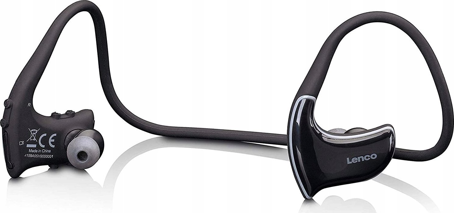 Kuﬁje Bluetooth Lenco BTX-750BK, sportive in ear, stereo, të zeza