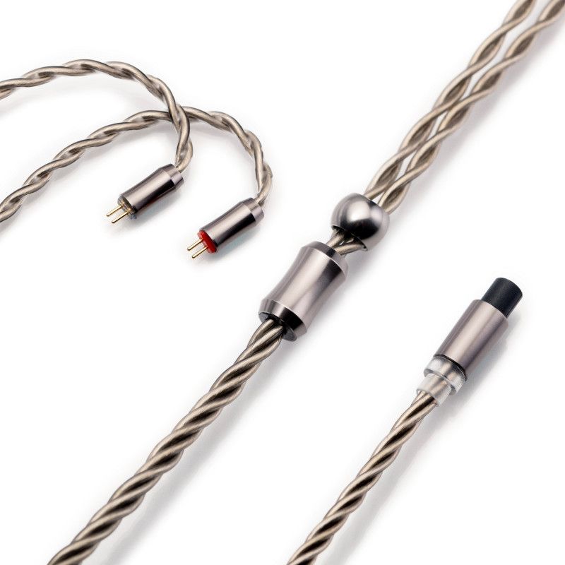 Kabllo audio Kinera Dromi, konektorë 2.5mm 3.5mm 4.4mm, argjend