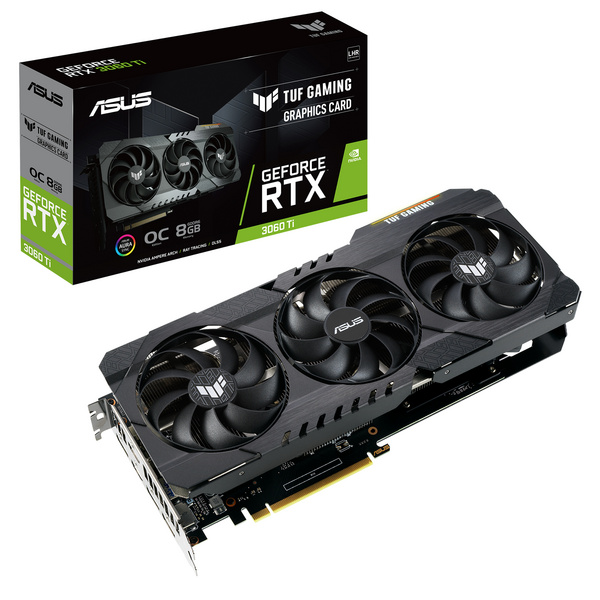 Kartelë grafike ASUS TUF Gaming TUF-RTX3060TI-O8G-V2-GAMING NVIDIA GeForce RTX 3060 Ti, 8 GB GDDR6