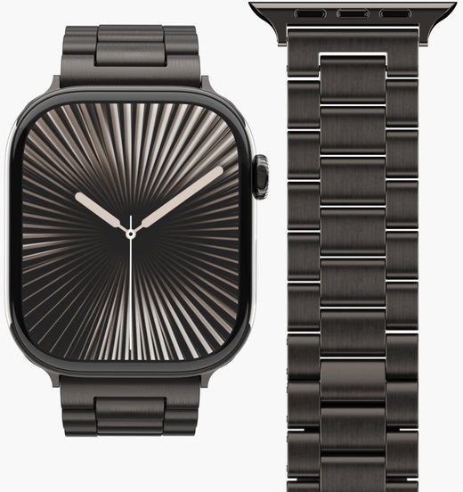 Rrip ore Vonmählen Link Bracelet 2 për Apple Watch 40/41mm, çelik inox 316L, mekanizëm butterfly, gri granite