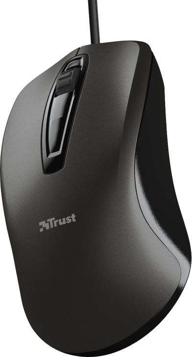 Mouse Trust Carve 23733, me kabllo, USB, i zi