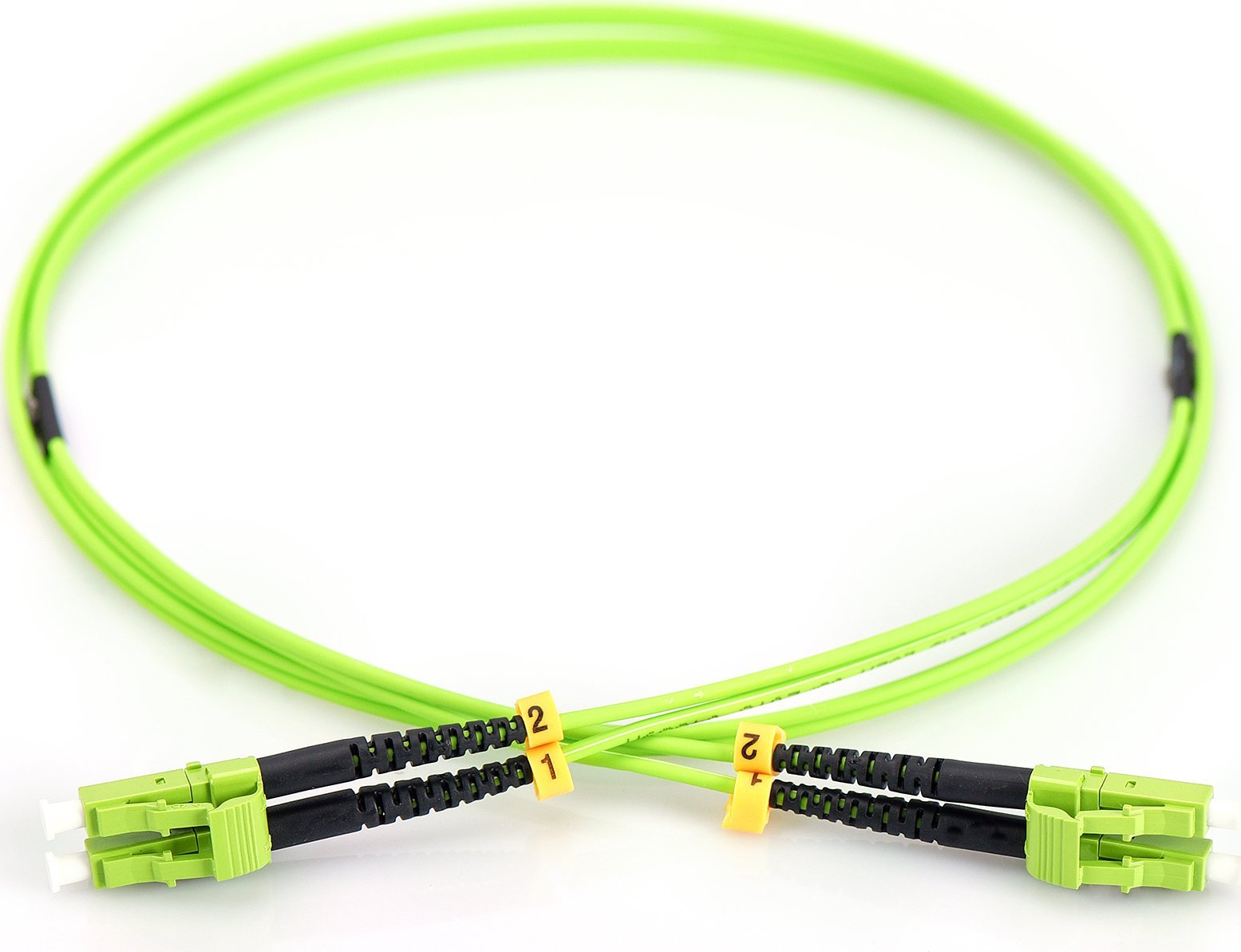 Оптички кабел Дигитус LWL Patch Cable LC LC, OM5 50/125 µm, дуплекс 3m, зелена
