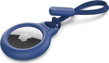 Mbajtëse Belkin për AirTag me rrip, sistem Twist and Lock, najlon, blu