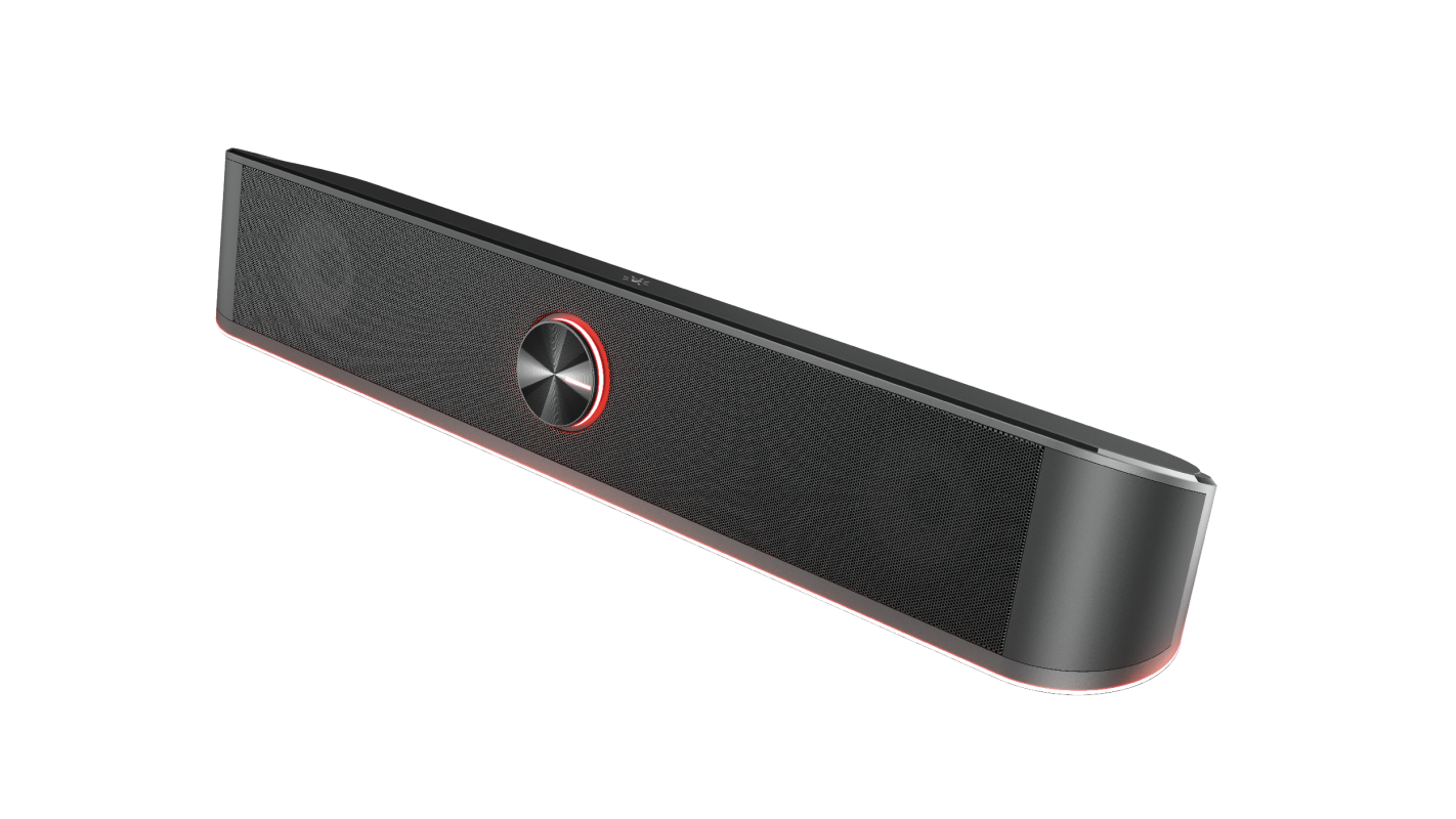 Kaltopër kompjuteri Trust GXT619 Thorne, soundbar stereo, ndriçim RGB LED, i zi
