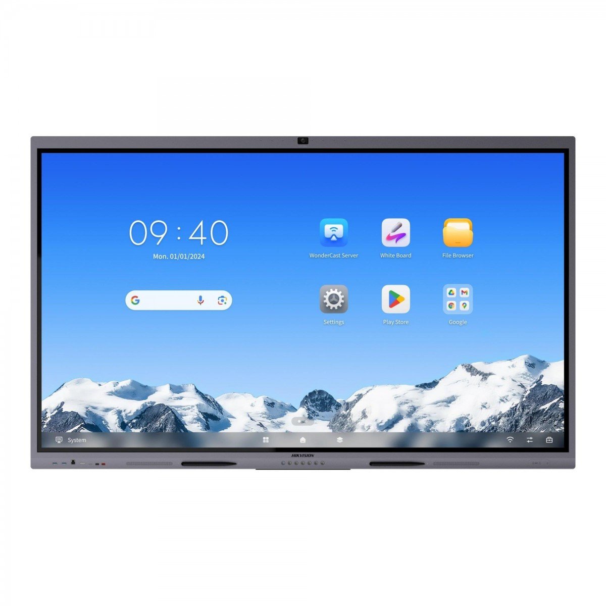 Интерактивен екран Hikvision 86\", 4K UHD, Андроид, црна