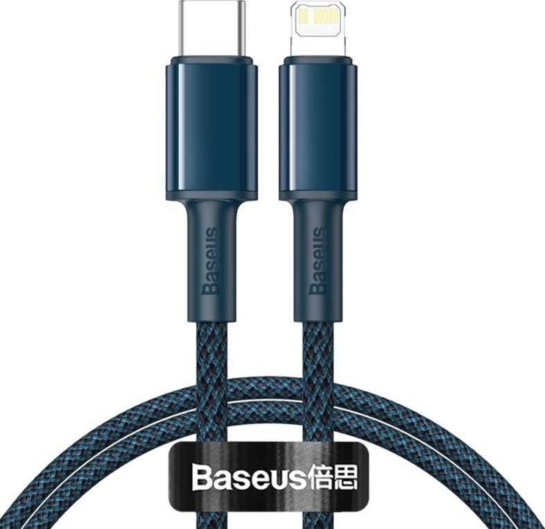Kabllo USB Baseus, USB-C në Lightning PD, 20 W, 1 m, e kaltër