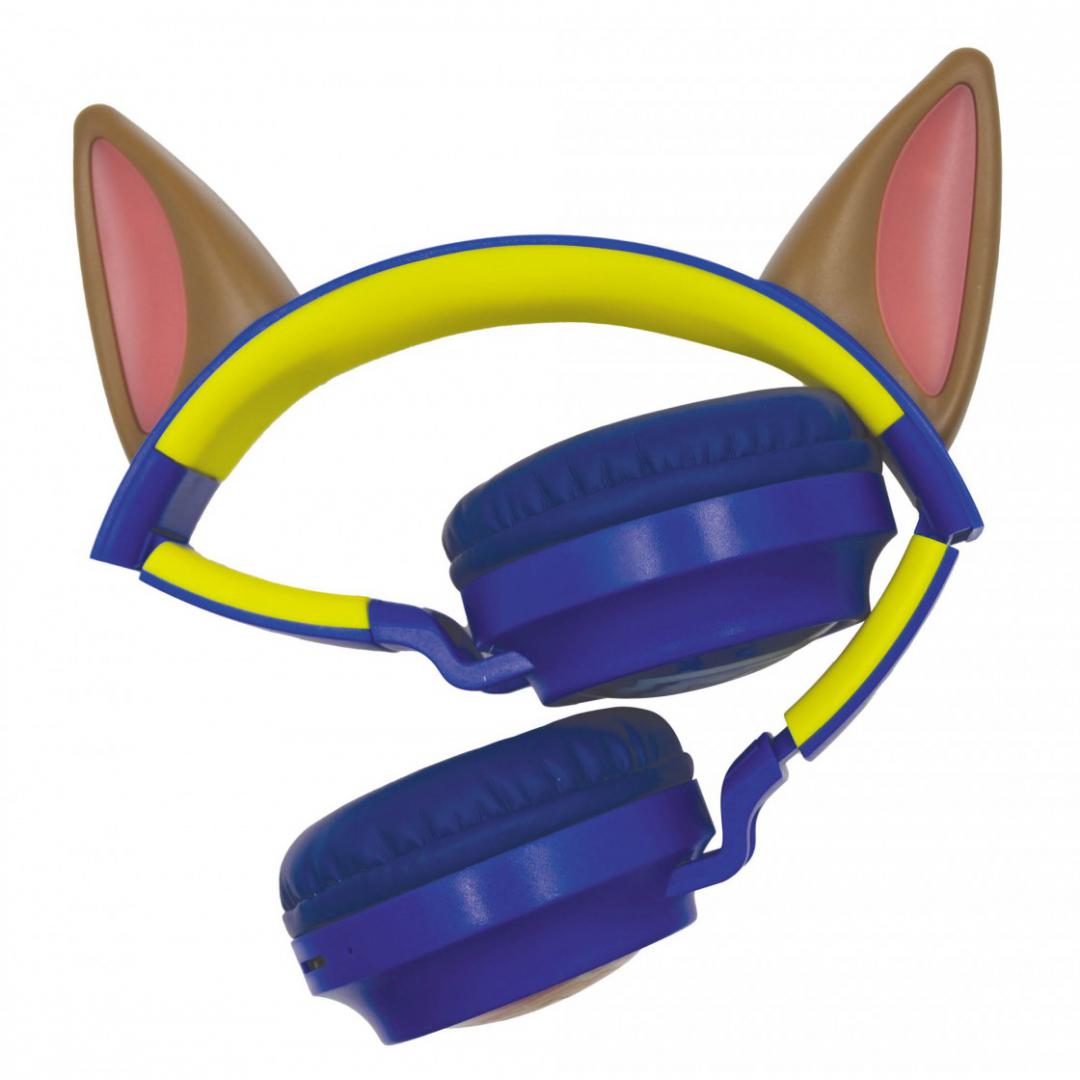 Kufje Bluetooth për fëmijë Lexibook Chase Paw Patrol, me dritë LED, me kabllo dhe Micro SD, blu