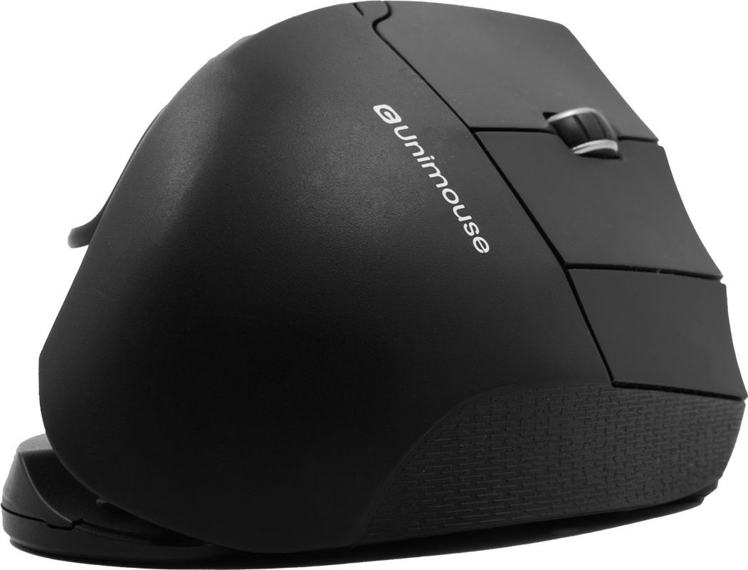 Mouse ergonomik Contour UniMouse, me kabllo USB Type A, 4000 DPI, i zi matte